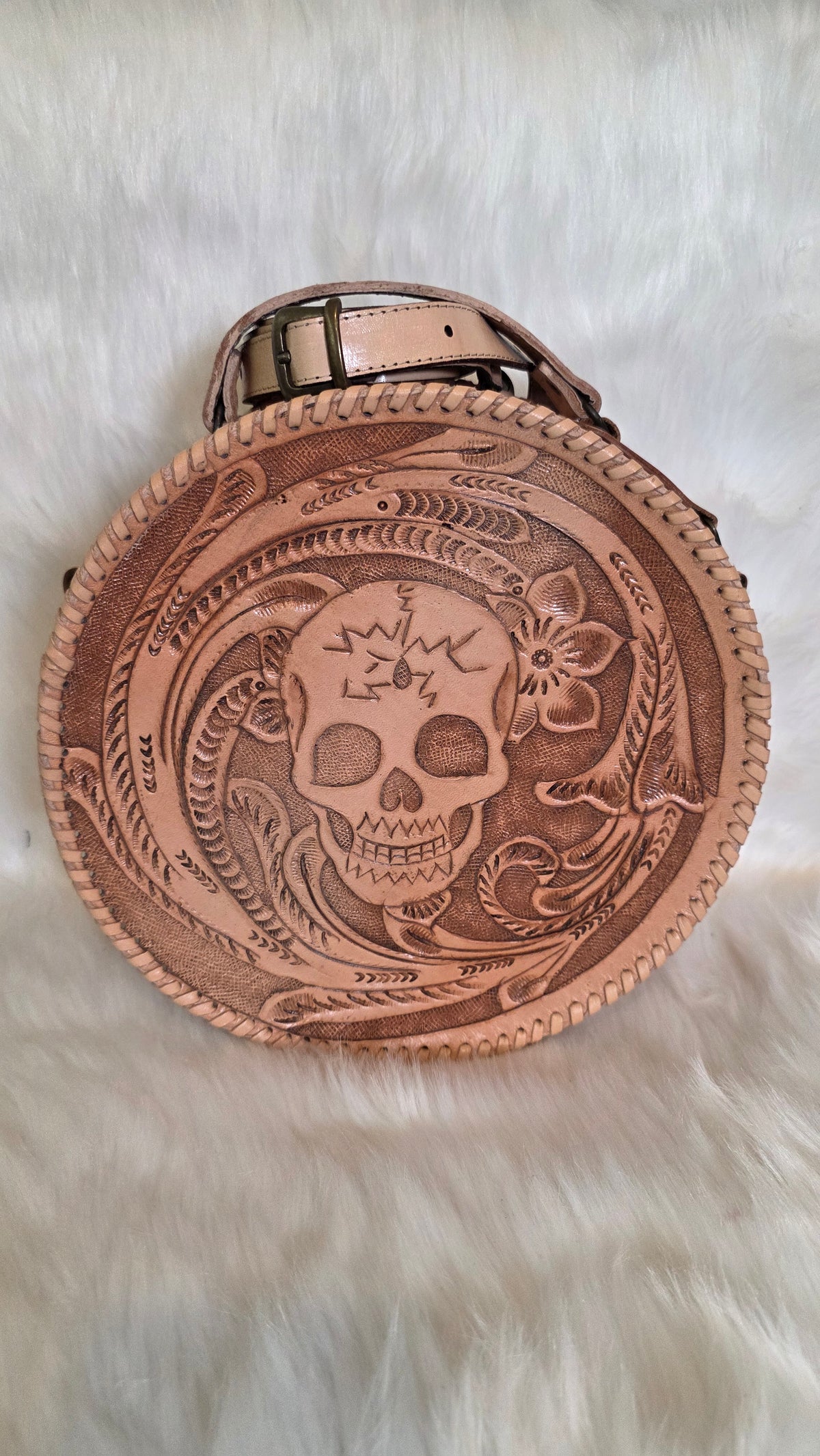 Wheel Skull Crossbody Bag