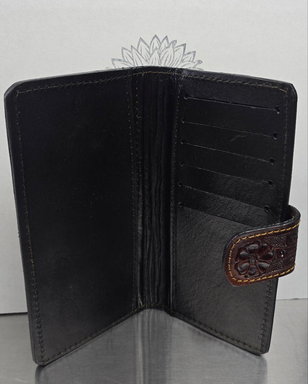 Blue Stud Leather & Cowhide wallet