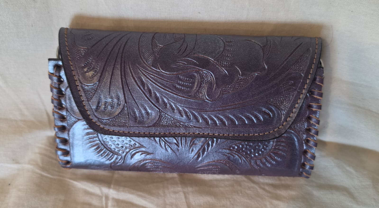 Crossbody Wallet Hand-tooled